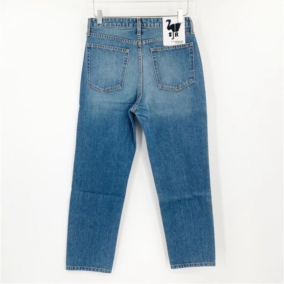 Free People x Sandrine Rose Straight Leg Jeans In Blue Indigo - Picture 6 of 7